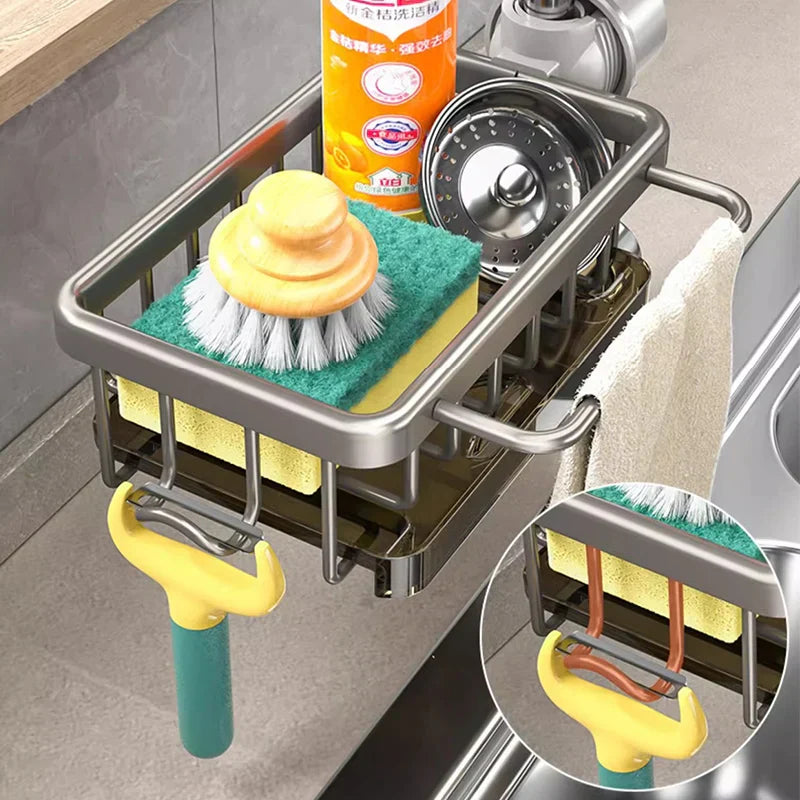 CleanTray - Spülbecken-Organisator aus Aluminium [Letzter Tag Rabatt]