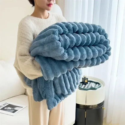 50% RABATT | BlissBlanket - Kuschelige Herbst/Winter Kaninchen Plüschdecke [Letzter Tag Rabatt]