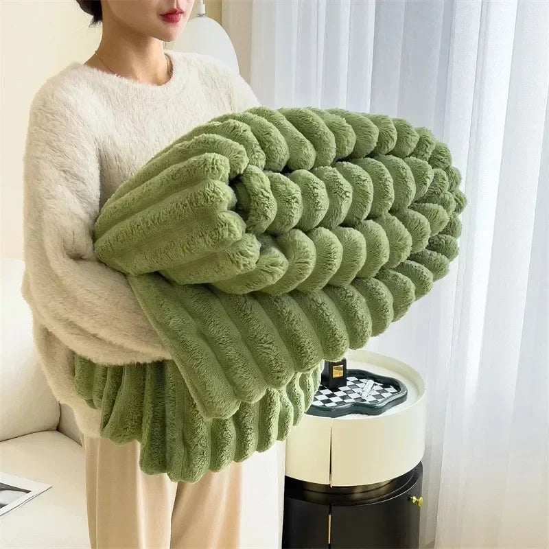 50% RABATT | BlissBlanket - Kuschelige Herbst/Winter Kaninchen Plüschdecke [Letzter Tag Rabatt]