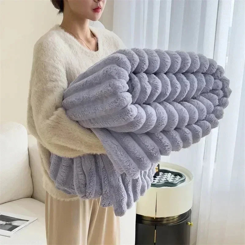 50% RABATT | BlissBlanket - Kuschelige Herbst/Winter Kaninchen Plüschdecke [Letzter Tag Rabatt]
