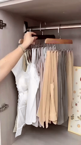 2+1 GRATIS | WoodenHang - Massivholz-Schrank-Organizer [Letzter Tag Rabatt]