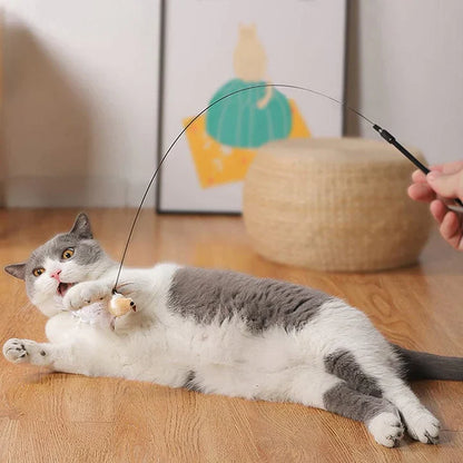 MeowFeather Toy - Interaktives Katzenspielzeug mit Federn [Letzter Tag Rabatt]