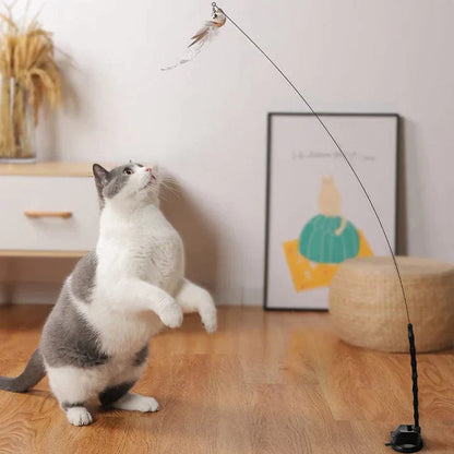 MeowFeather Toy - Interaktives Katzenspielzeug mit Federn [Letzter Tag Rabatt]