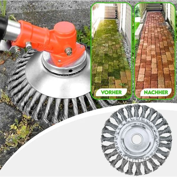 WheelTrimmer - Rasentrimmerkopf Stahlradbürste