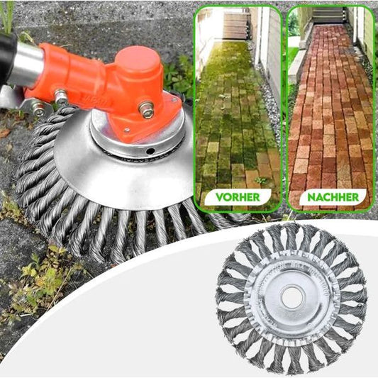 WheelTrimmer - Rasentrimmerkopf Stahlradbürste